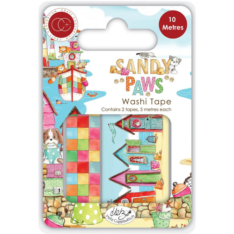 Craft Consortium - Washi Tape - 2/Pkg Sandy Paws