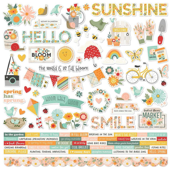 Simple Stories - Full Bloom - Cardstock Stickers 12X12