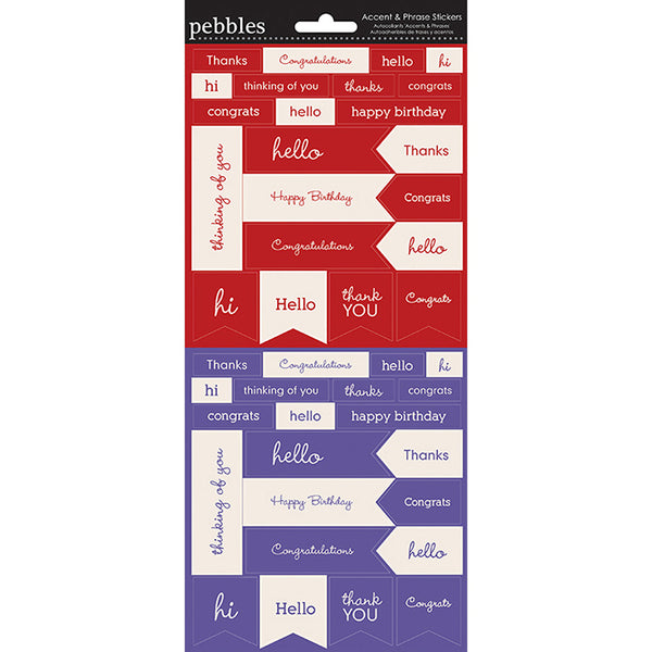 PEBBLES STICKERS - ROUGE - (48 PIECE)