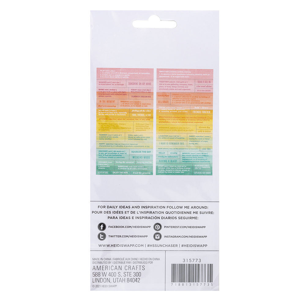 Heidi Swapp - Sun Chaser - Stickers - Definition