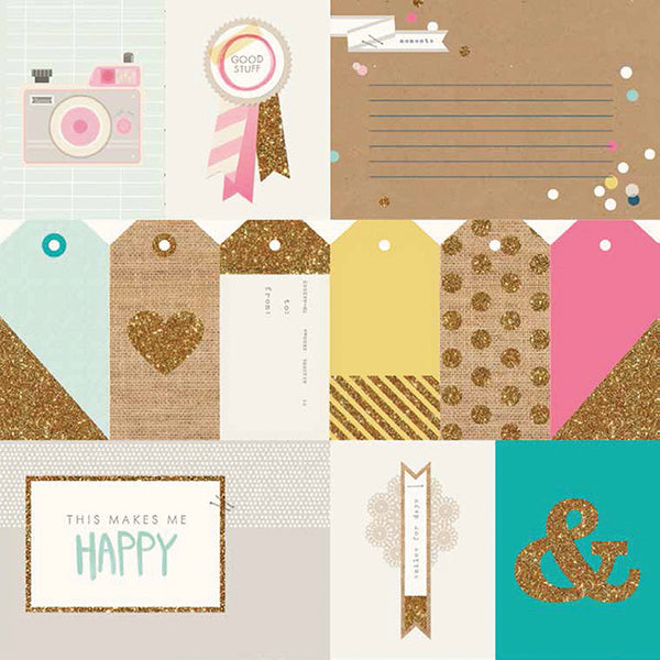 CRATE PAPER SPECIALTY PAPER - CRAFT MARKET - GLITTER - PROJECT