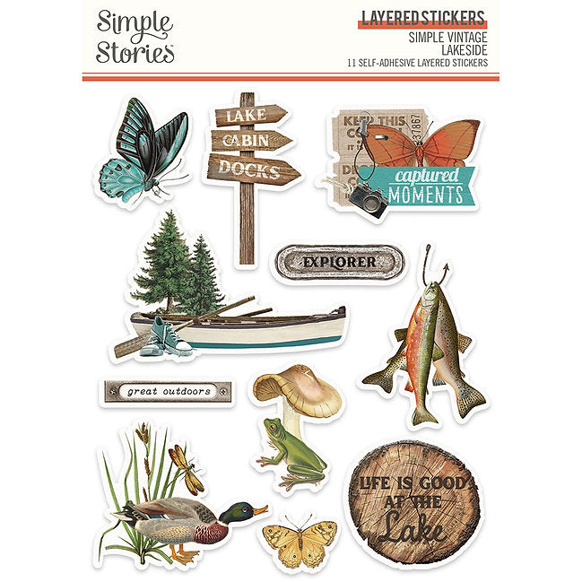 Simple Stories - Simple Vintage Lakeside - Layered Stickers