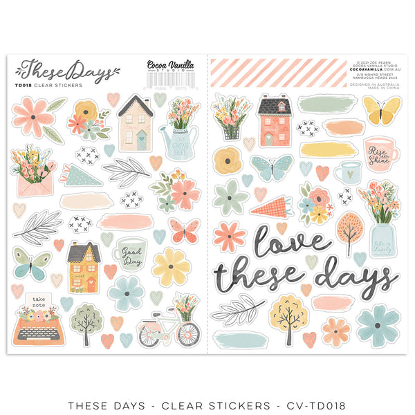 Cocoa Vanilla Studio - These Days - Clear Stickers