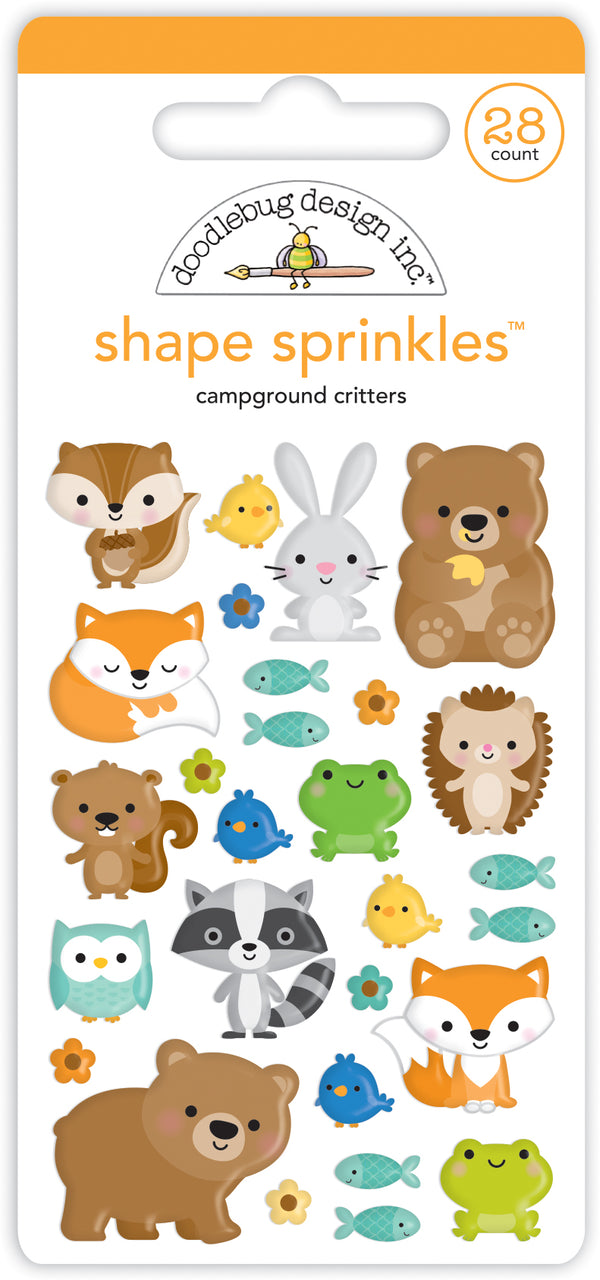 Doodlebug Design - Campground Critters Shape Sprinkles