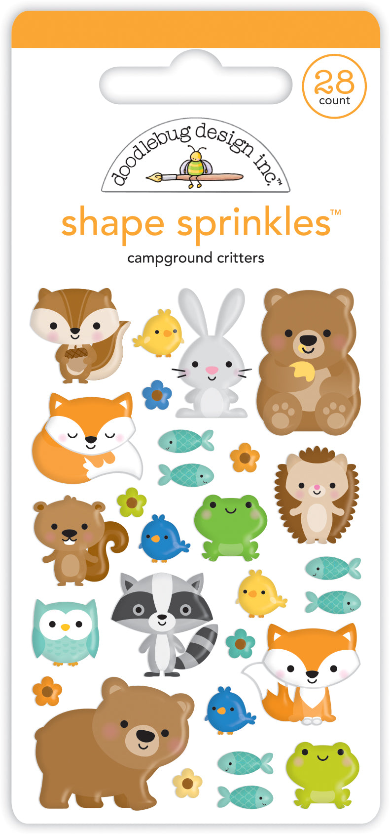 Doodlebug Design - Campground Critters Shape Sprinkles