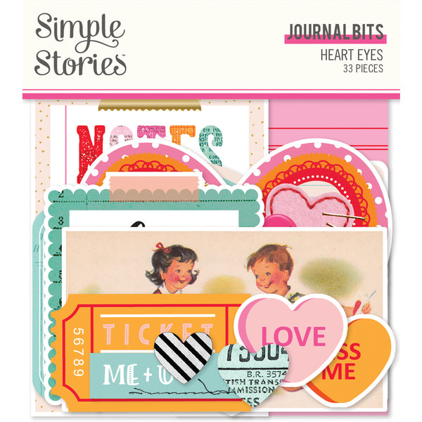 Simple Stories - Heart Eyes - Ephemera - Bits and Pieces - Journal