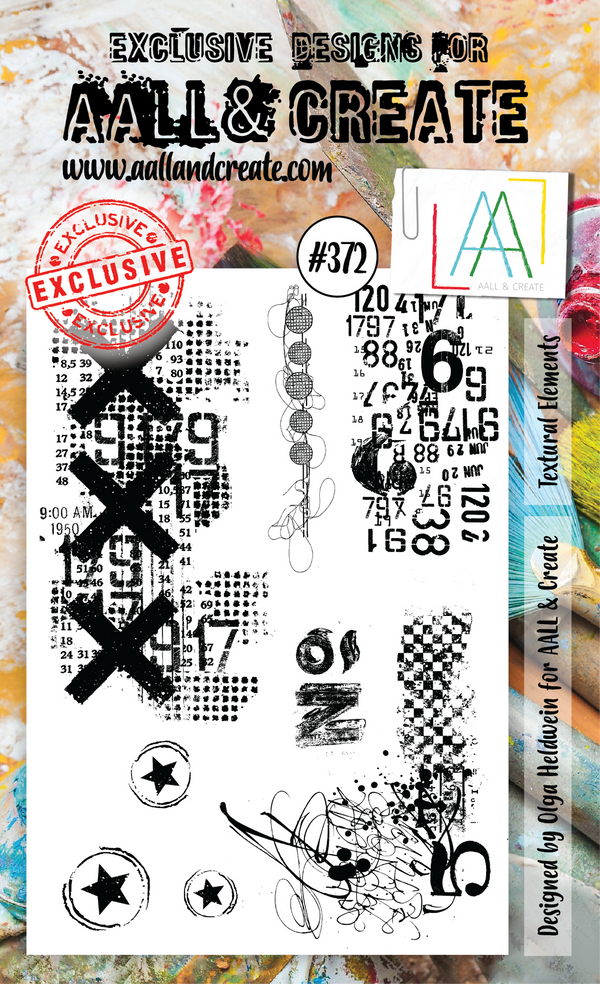 AALL & CREATE - A6 CLEAR STAMP SET - TEXTURAL ELEMENTS #372