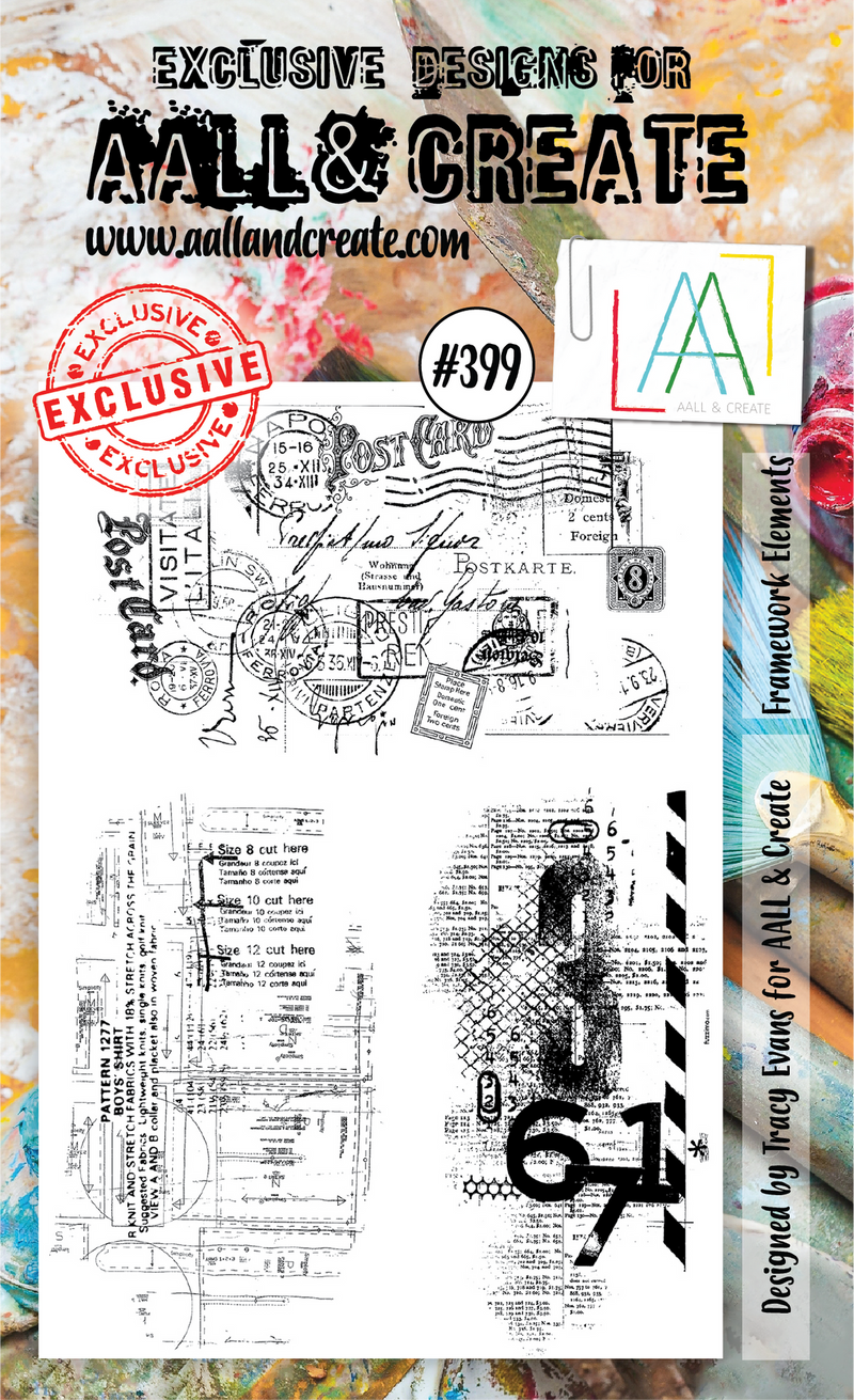 AALL & CREATE - A6 CLEAR STAMP SET - FRAMEWORK ELEMENTS