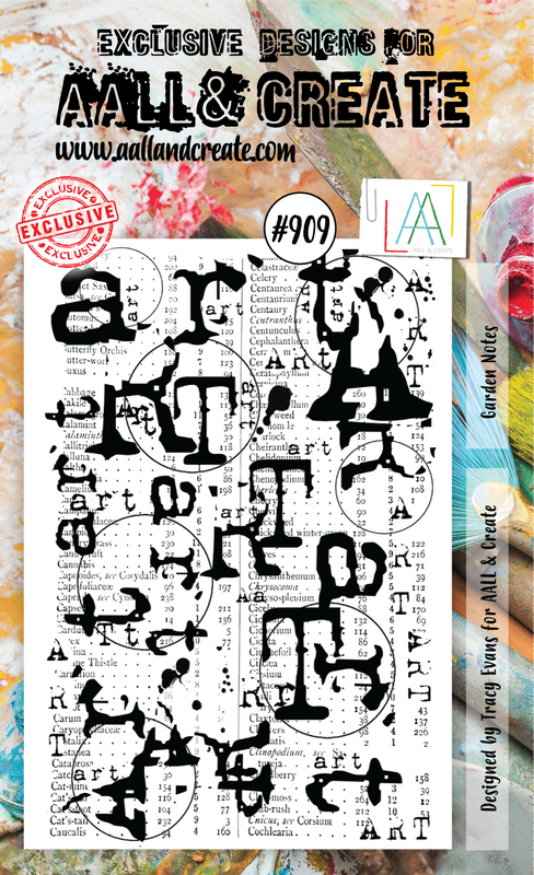 AALL & CREATE - A6 CLEAR STAMP SET - GARDEN NOTES