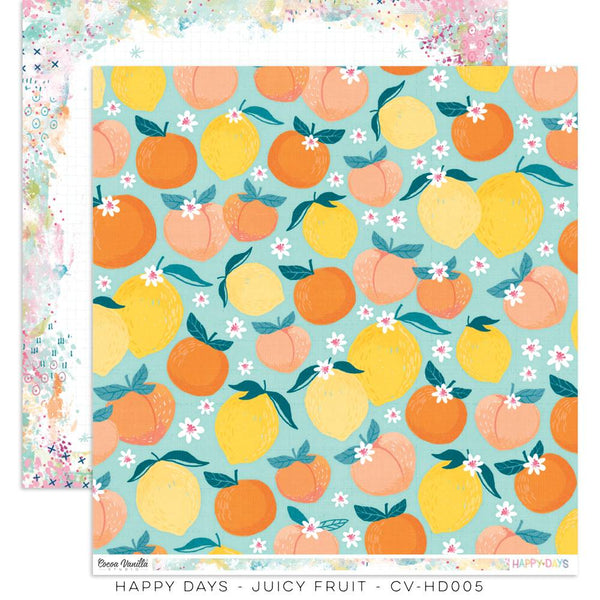 Cocoa Vanilla Studio - Happy Days - Double-Sided 12″x12″ Paper - Juicy Fruit