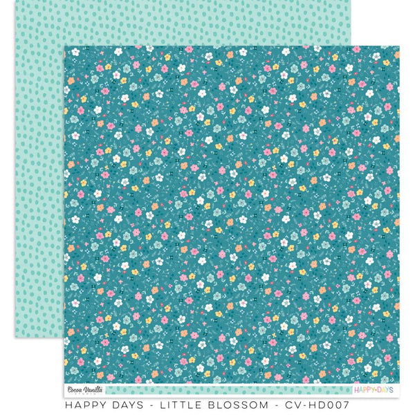 Cocoa Vanilla Studio - Happy Days - Double-Sided 12″x12″ Paper - Little Blossom