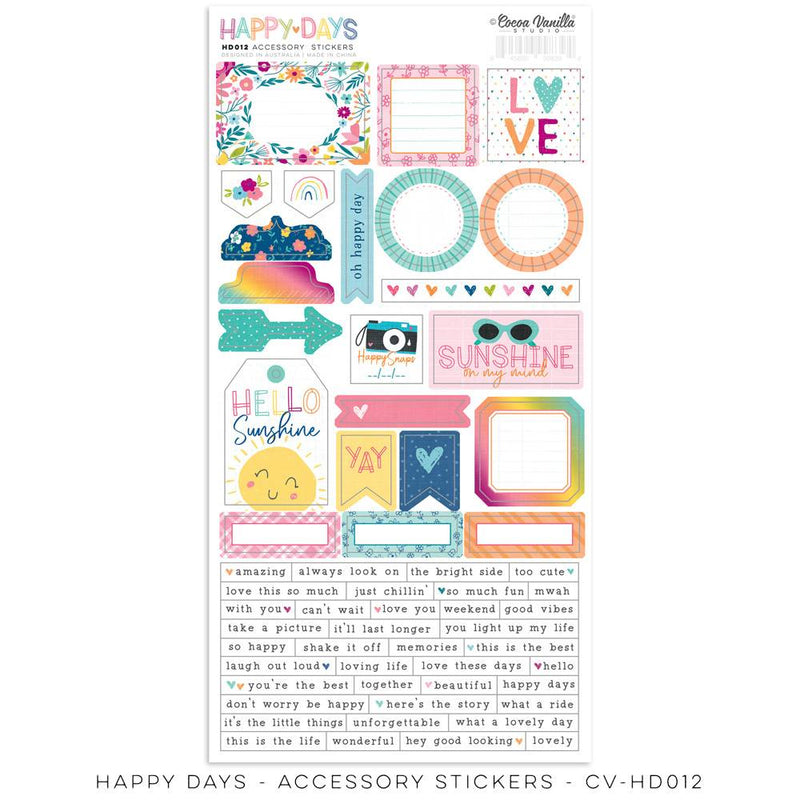 Cocoa Vanilla Studio - Happy Days - Accessory Stickers