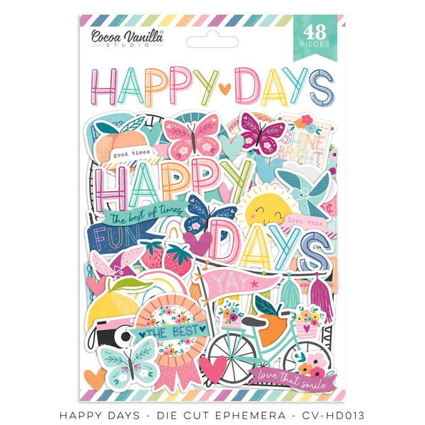 Cocoa Vanilla Studio - Happy Days - Die Cut Ephemera