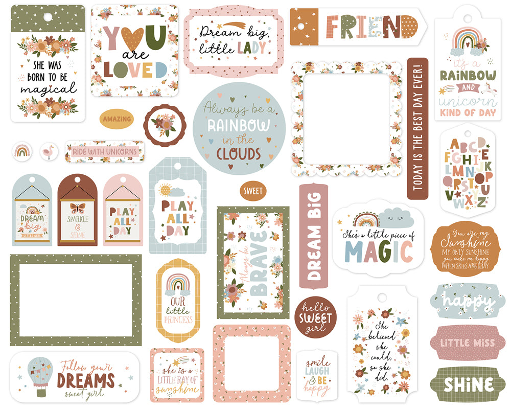 Echo Park - Dream Big Little Girl - Frames & Tags