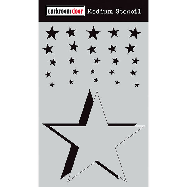 Darkroom Door - Medium Stencil - Cascading Stars