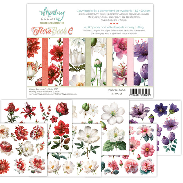 Mintay Papers - Booklets 6″x8″ - Flora Book - 06