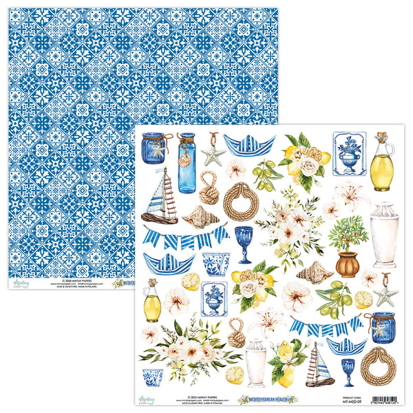 Mintay Papers - Mediterranean Heaven - 12"x12" Double-sided Patterned Paper - 9