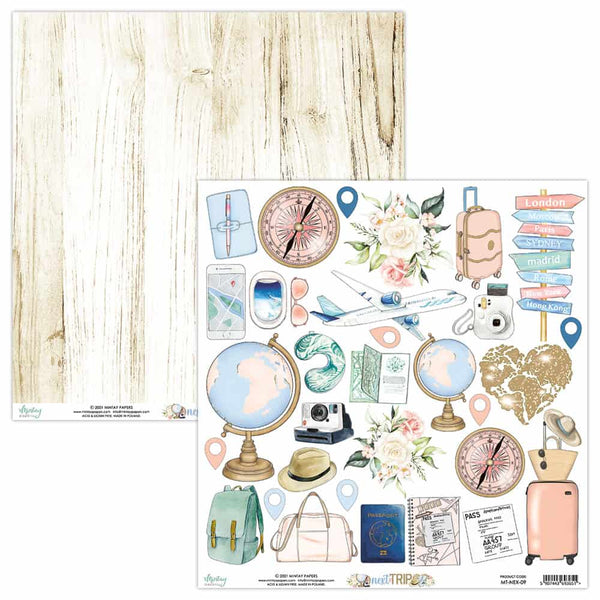 Mintay Papers - Next Trip - 12"x12" Double-sided Patterned Paper - 9
