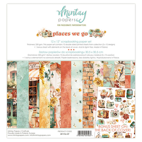 Mintay Papers - Places We Go - 12x12 Collection Pack
