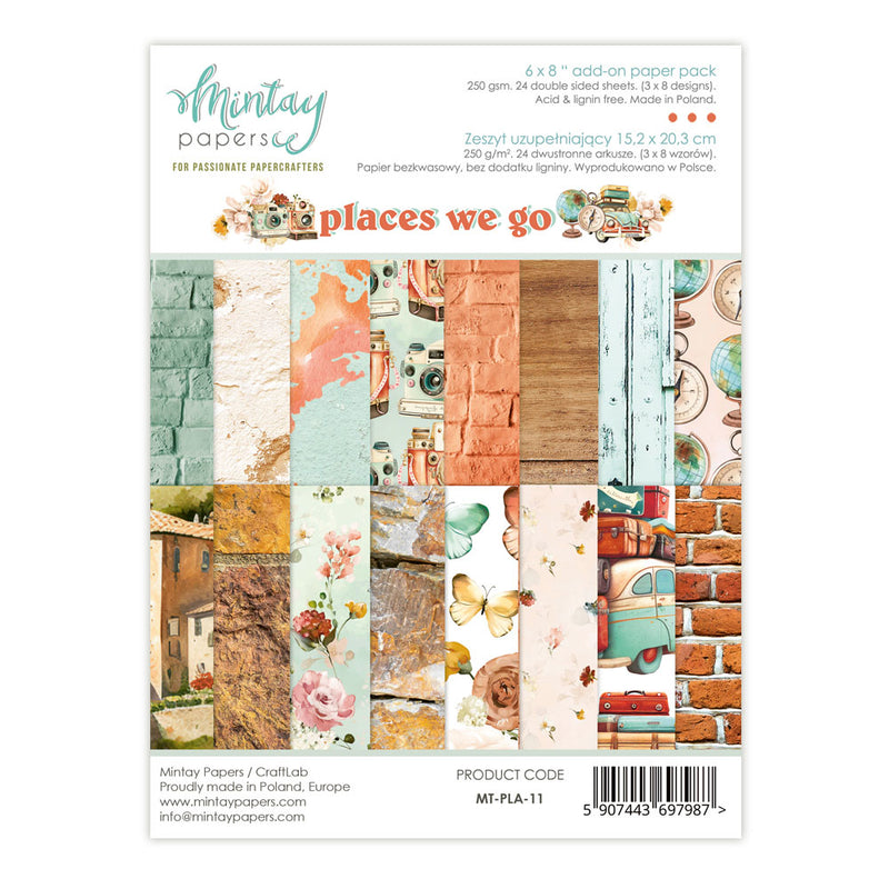 Mintay Papers - Places We Go - 6x8 Paper Pack