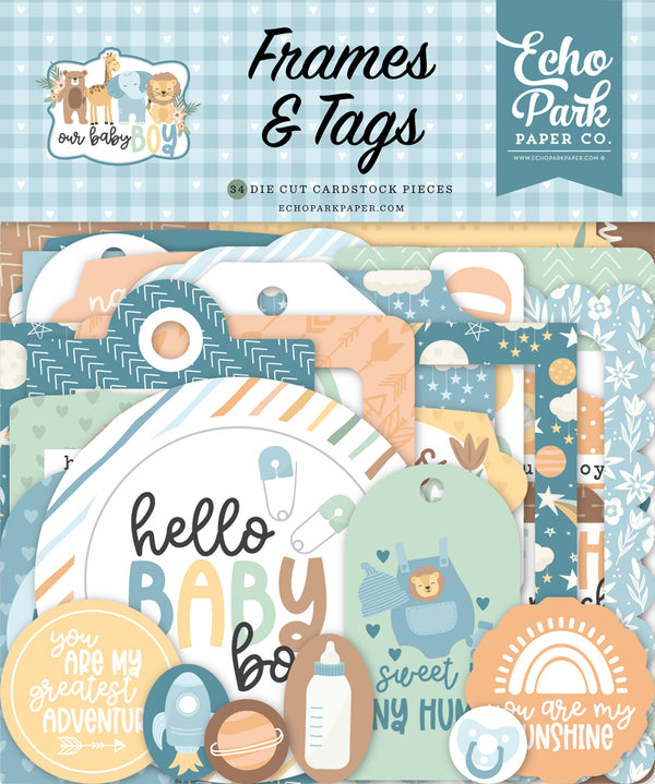 Echo Park - Our Baby Boy - Frames & Tags