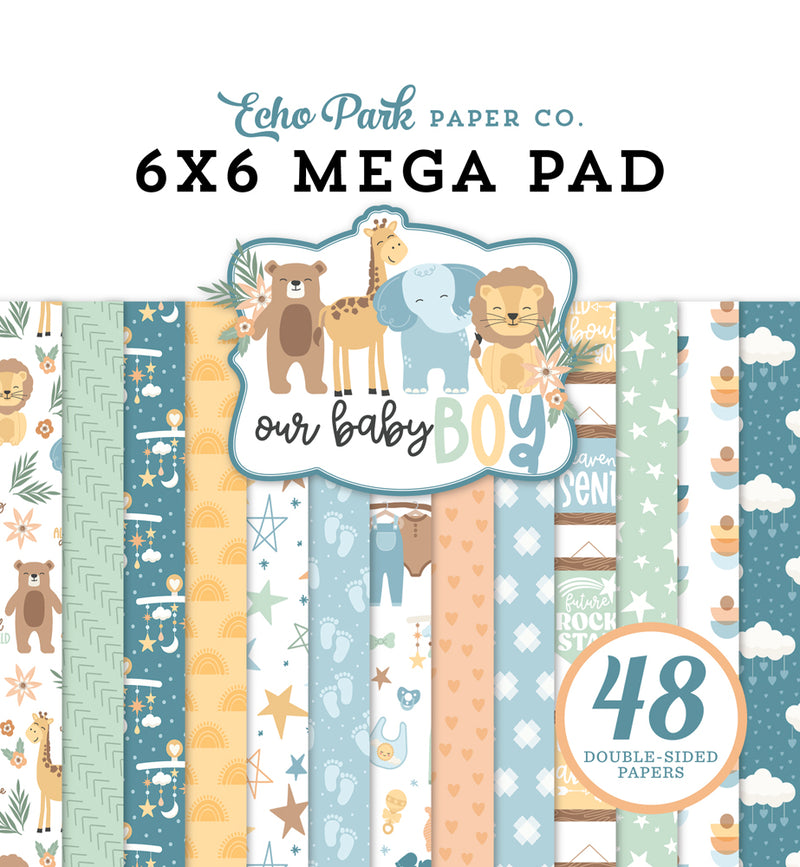 Echo Park - Our Baby Boy - Cardmakers 6x6 Mega Pad