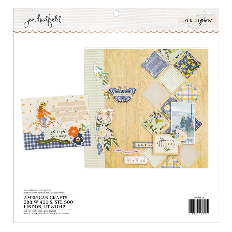 Jen Hadfield - Live and Let Grow - 12 x 12 Paper Pad - Gold Foil Accents