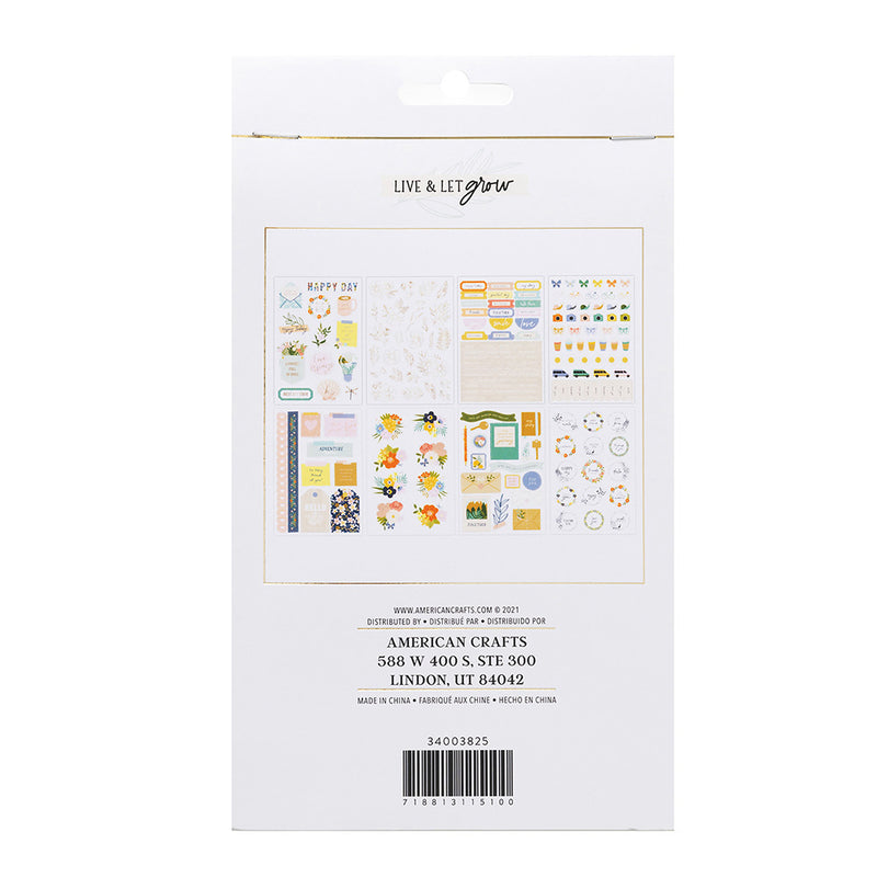 Jen Hadfield - Live and Let Grow - Sticker Book - Gold Foil Accents