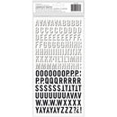 BO BUNNY - TUXEDOS AND TIARAS - ALPHA - FOAM - BLACK & WHITE GLITTER (243 PIECE)