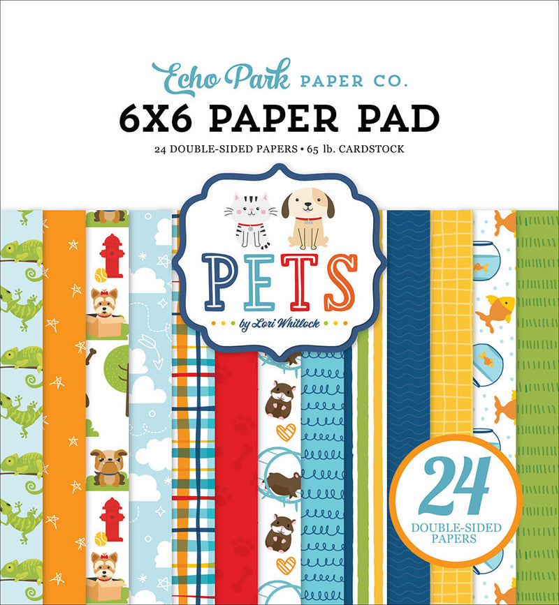 Echo Park - Pets Collection - 6 x 6 Paper Pad