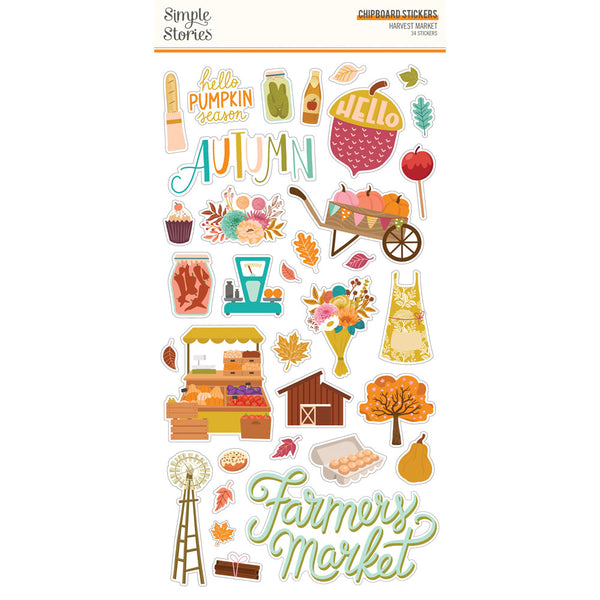 Simple Stories - Harvest Market - 6 x 12 Chipboard Stickers