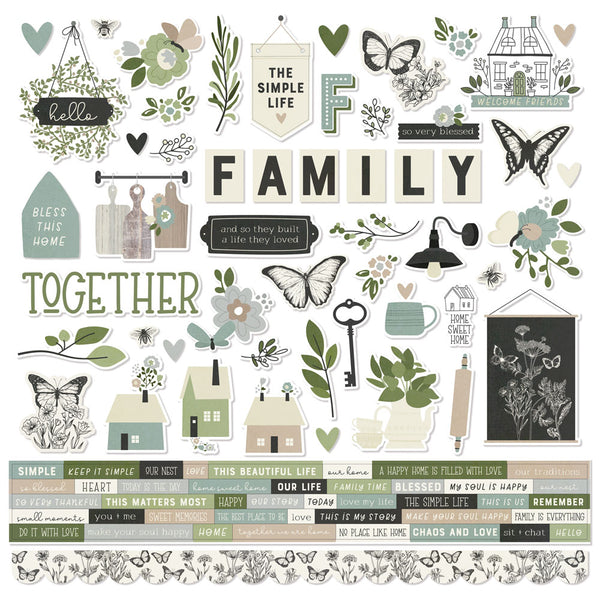 Simple Stories - The Simple Life - 12 x 12 Cardstock Stickers