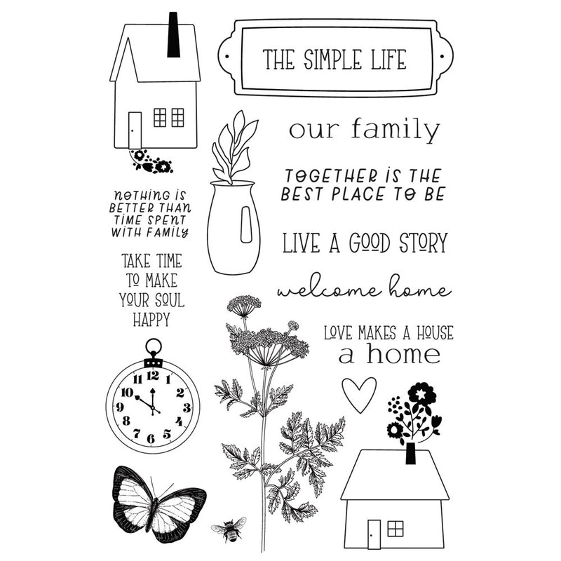 Simple Stories - The Simple Life - Clear Photopolymer Stamps