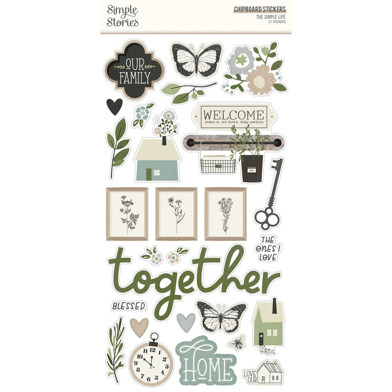 Simple Stories - The Simple Life - 6 x 12 Chipboard Stickers