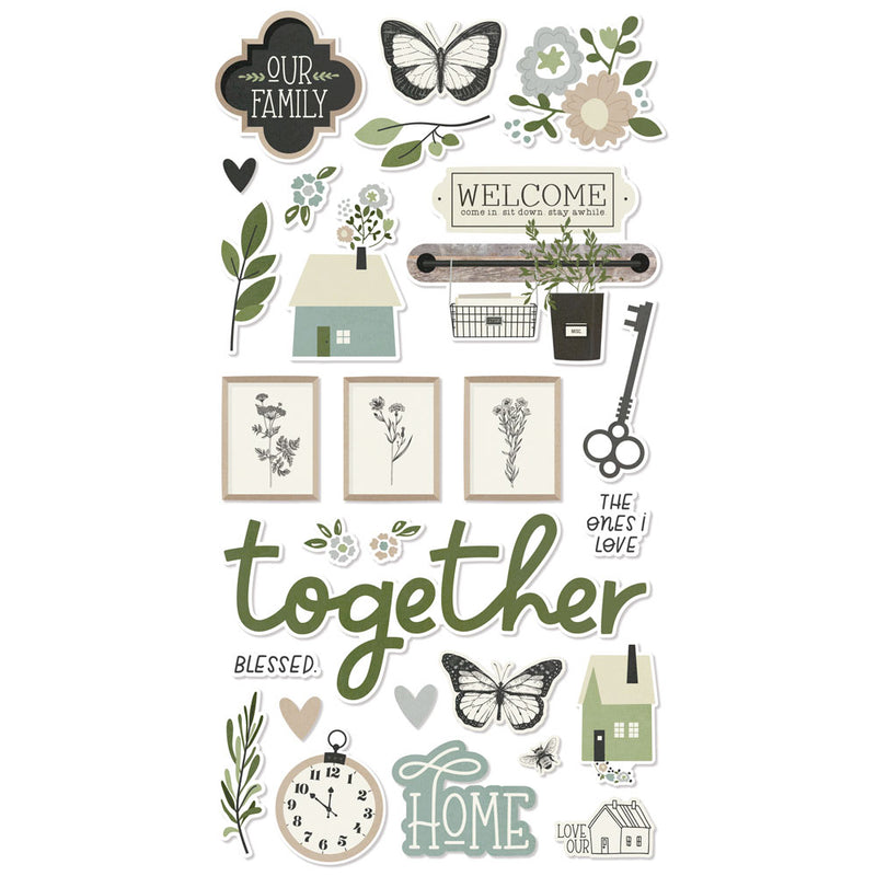 Simple Stories - The Simple Life - 6 x 12 Chipboard Stickers