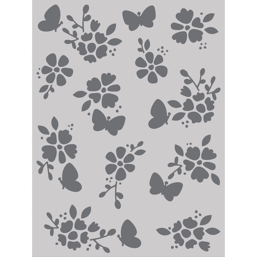 Simple Stories - The Simple Life - 6 x 8 Stencil - Butterfly Garden