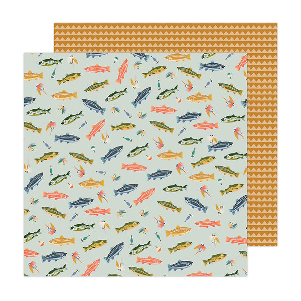 Jen Hadfield - Live and Let Grow - 12 x 12 Double Sided Paper - Fishing Hole