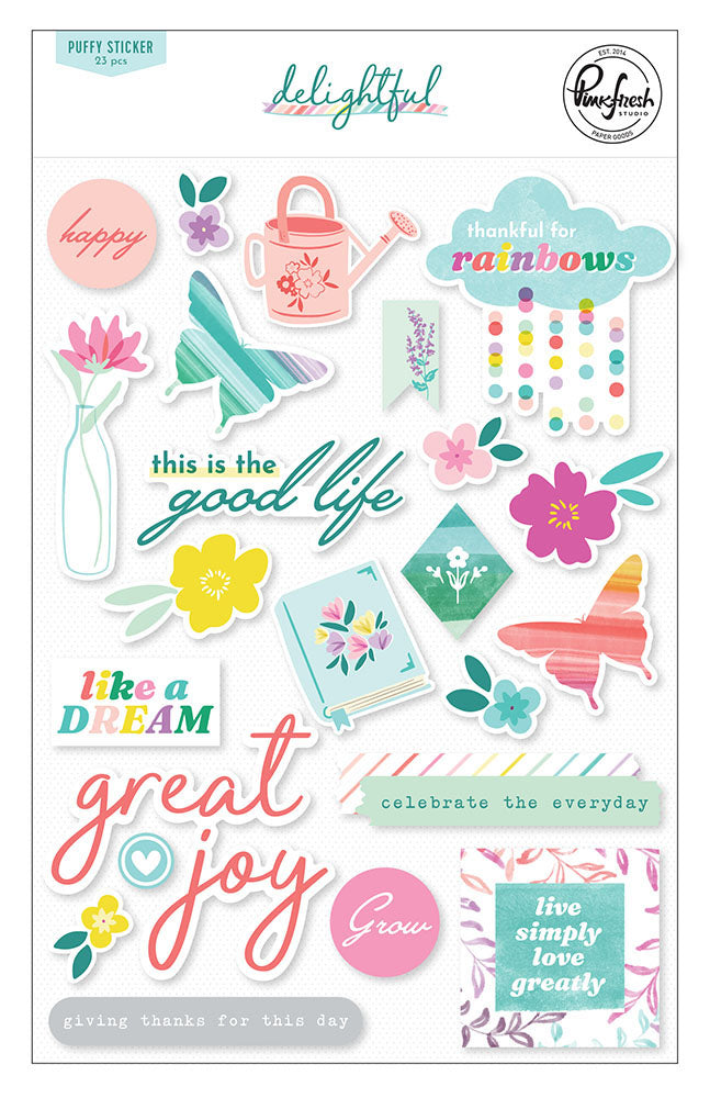 Pinkfresh Studio - Delightful - Puffy Stickers