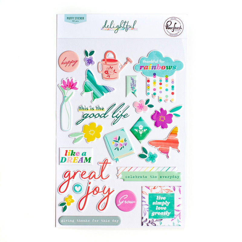 Pinkfresh Studio - Delightful - Puffy Stickers