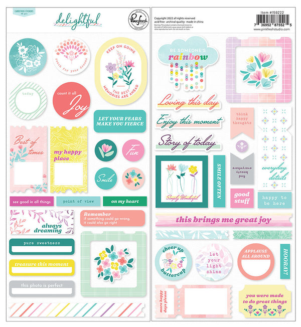 Pinkfresh Studio - Delightful - Cardstock Stickers