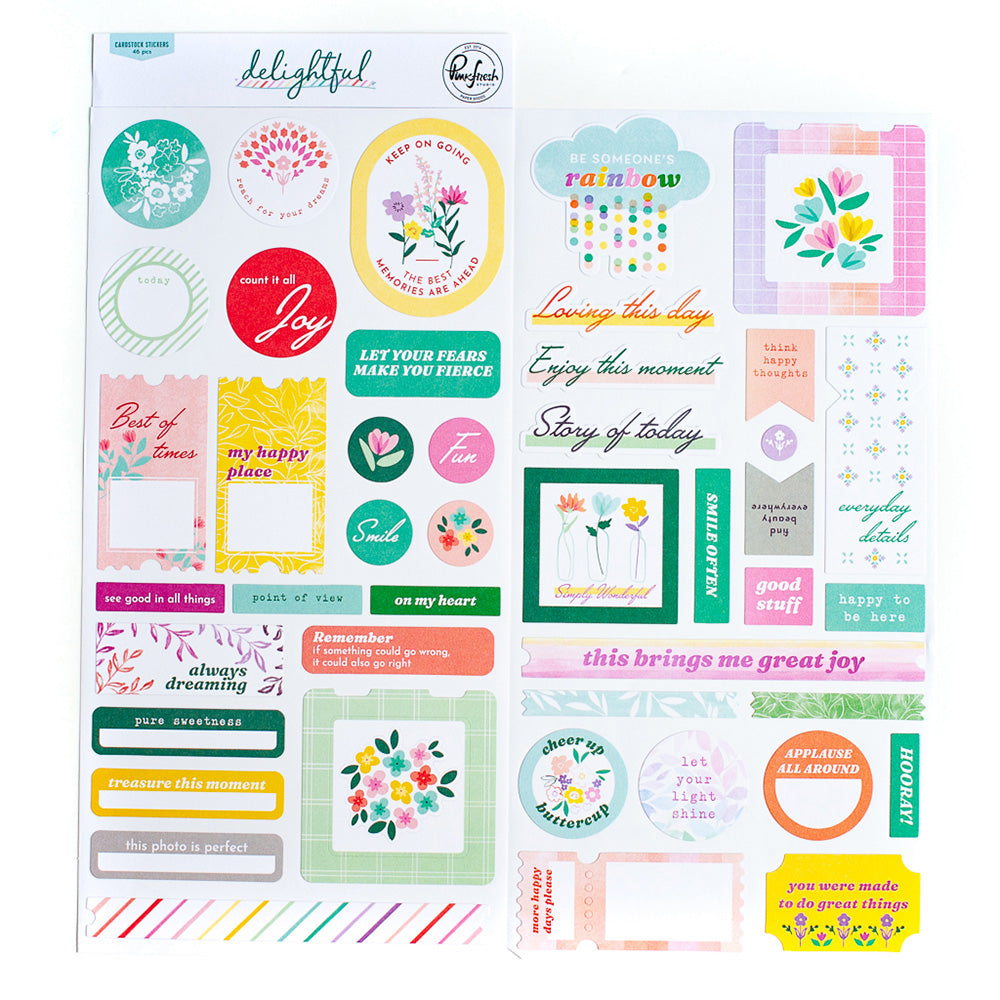 Pinkfresh Studio - Delightful - Cardstock Stickers