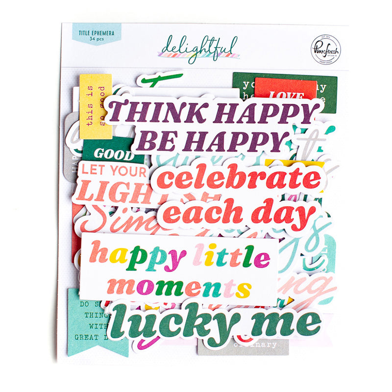 Pinkfresh Studio - Delightful - Ephemera Pack - Titles