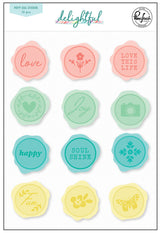 Pinkfresh Studio - Delightful - Puffy Stickers - Wax Seals