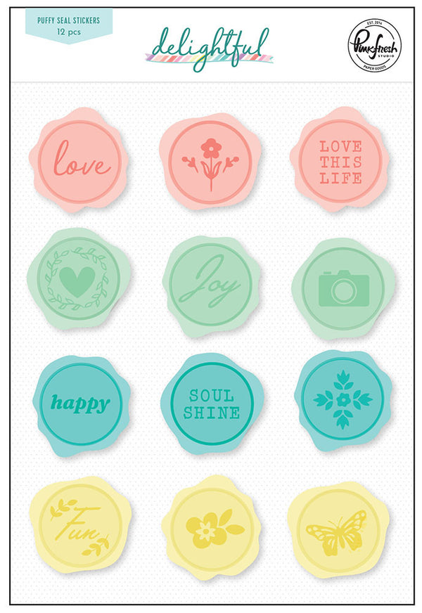 Pinkfresh Studio - Delightful - Puffy Stickers - Wax Seals