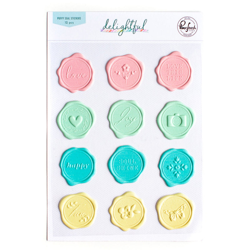 Pinkfresh Studio - Delightful - Puffy Stickers - Wax Seals