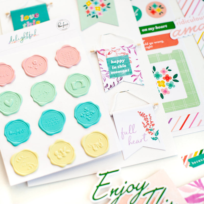 Pinkfresh Studio - Delightful - Puffy Stickers - Wax Seals