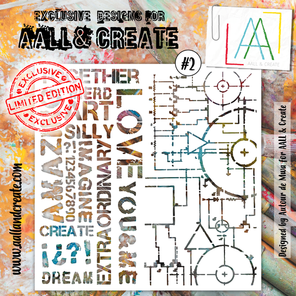 AALL & CREATE - 6"X6" STENCIL - CIRCUIT #2