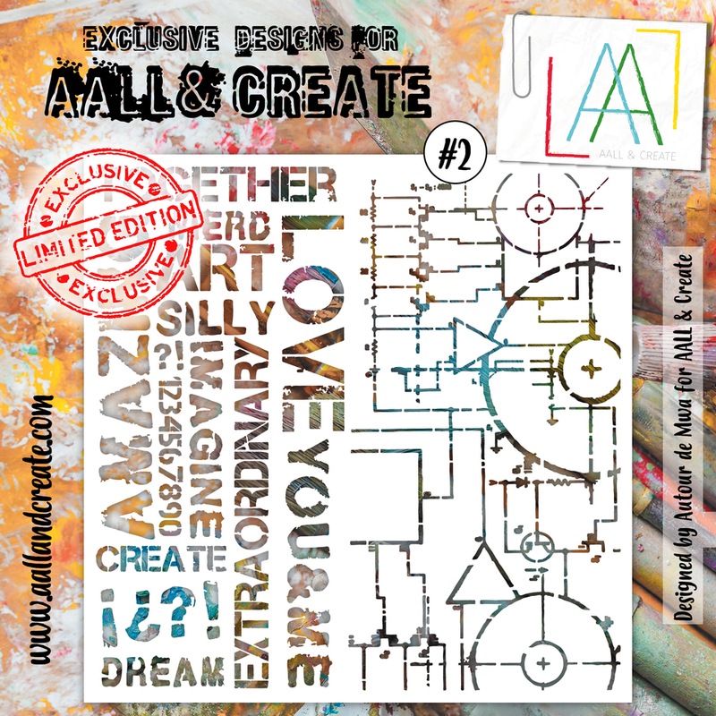 AALL & CREATE - 6"X6" STENCIL - CIRCUIT